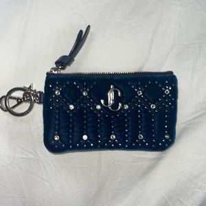 Jimmy choo blue velvet wallet